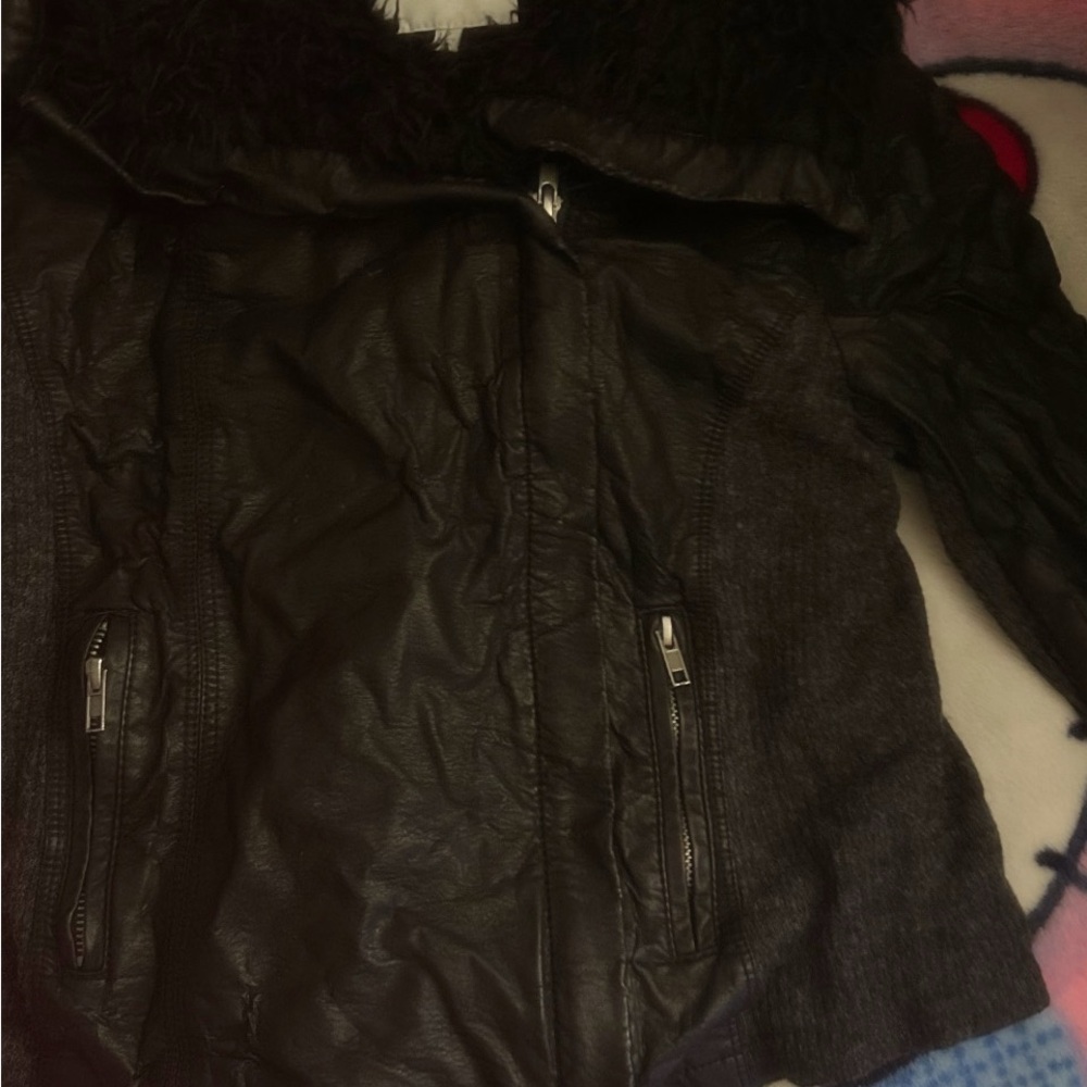 Miss Me Black Leather Jacket